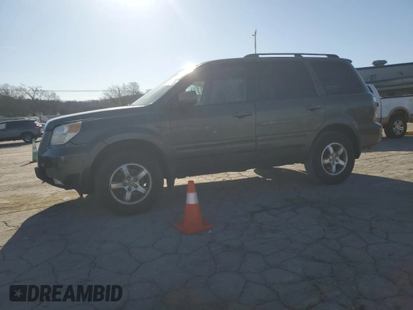 2006 Honda Pilot EX with VIN 5FNYF28496B004482, listed as a Copart auction lot 49183715 with 144,589 mi miles and Salvage Title. Bid and sale history available at DreamBid. Image 1.