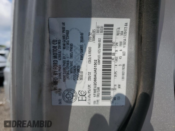 2010 Ford Explorer Sport Trac with VIN 1FMEU2D88AUA51502, listed as a Copart auction lot 64690825 with 148,356 mi miles and Clean title. Bid and sale history available at DreamBid. Image 12.