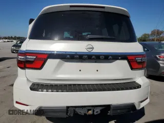 2024 Nissan Armada SV with VIN JN8AY2AC2R9195940, listed as a Copart auction lot 75650954 with 8,037 mi miles and Salvage Title. Bid and sale history available at carsss.com. Image 6.