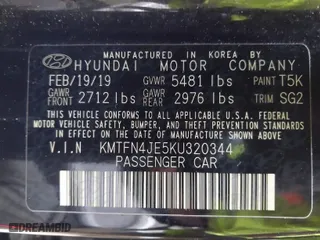 2019 Genesis G80 3.8L with VIN KMTFN4JE5KU320344, listed as a IAAI auction lot 41710605 with 51,232 mi miles. Bid and sale history available at carsss.com. Image 9.