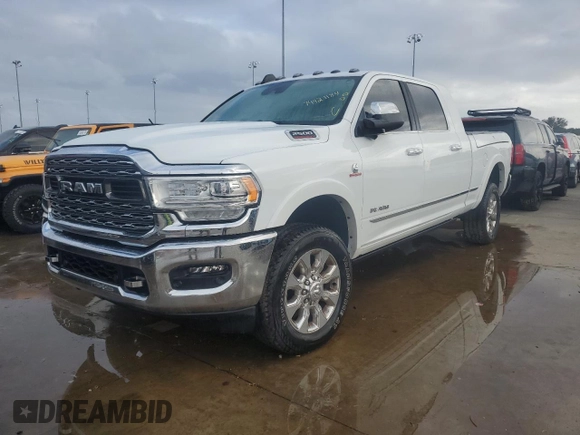 2022 Ram 2500 Limited with VIN 3C6UR5TL7NG338869, listed as a Copart auction lot 74421184 with 21,579 mi miles and Salvage title. Bid and sale history available at DreamBid. Image 1.