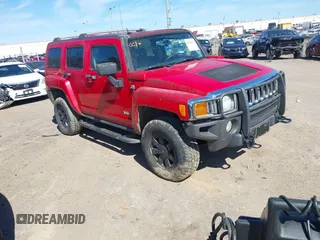 2007 Hummer H3 SUV with VIN 5GTDN13E578245431, listed as a IAAI auction lot 41651175 with 246,320 mi miles. Bid and sale history available at carsss.com. Image 1.