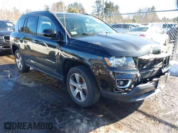 2016 Jeep Compass High Altitude Edition with VIN 1C4NJCEA4GD806612, listed as a IAAI auction lot 41538090 with 104,447 mi miles. Bid and sale history available at carsss.com. Image 1.