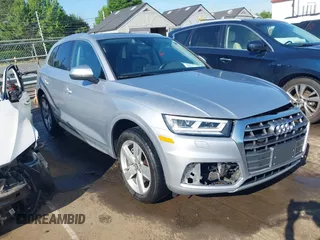 2018 Audi Q5 Premium Plus z VIN WA1BNAFY0J2011691, wystawiony jako IAAI lot #42166341 z przebiegiem 111 149 mil mil oraz . Historia ofert i sprzedaży dostępna na DreamBid. Obrazek 1.