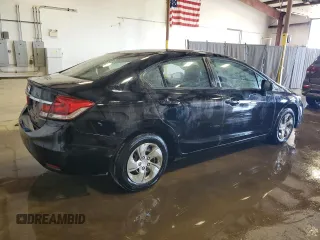 2014 Honda Civic LX with VIN 19XFB2F57EE202917, listed as a Copart auction lot 55391425 with 127,198 mi miles and Salvage Title. Bid and sale history available at carsss.com. Image 3.