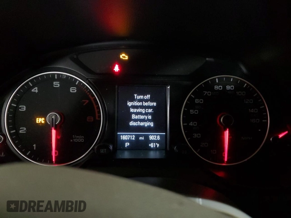 2015 Audi Q5 Premium Plus with VIN WA1LFAFP1FA011284, listed as a Copart auction lot 55804145 with 160,712 mi miles and Clean title. Bid and sale history available at DreamBid. Image 9.