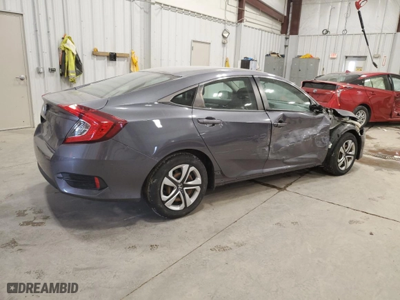 2017 Honda Civic Sedan LX with VIN 19XFC2F53HE081658, listed as a Copart auction lot 52955375 with 106,196 mi miles and Non Repairable. Bid and sale history available at carsss.com. Image 3.
