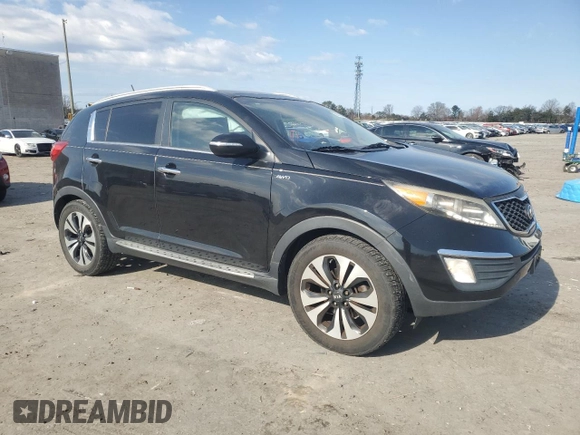 2013 Kia Sportage SX with VIN KNDPCCA66D7446001, listed as a Copart auction lot 50792695 with 95,182 mi miles and Salvage Title. Bid and sale history available at carsss.com. Image 4.
