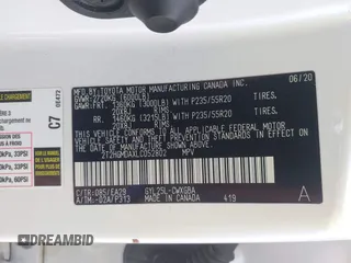 2020 Lexus RX 450h с VIN 2T2HGMDAXLC052802, выставлен на аукционе IAAI как лот 42422920 с пробегом 63 609 миль миль и . История ставок и продаж доступна на DreamBid. Изображение 9.