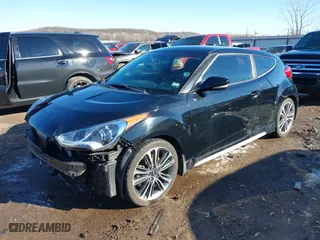 2016 Hyundai Veloster Turbo Rally Edition with VIN KMHTC6AE8GU285627, listed as a IAAI auction lot 41293021 with 120,930 mi miles. Bid and sale history available at carsss.com. Image 18.