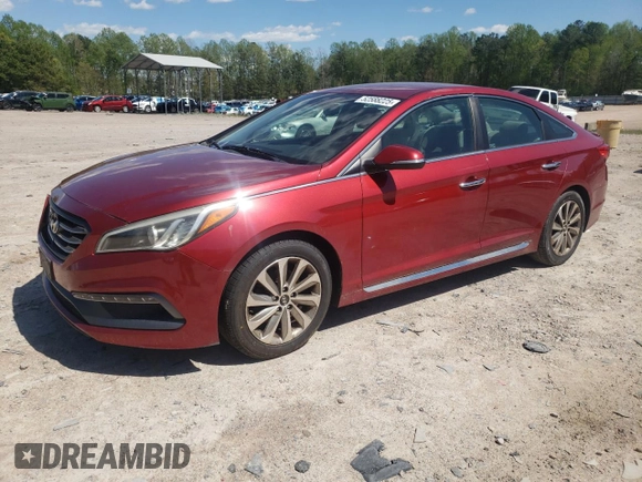 2015 Hyundai Sonata 2.4L Sport with VIN 5NPE34AF5FH050735, listed as a Copart auction lot 52588225 with 152,426 mi miles and Clean Title. Bid and sale history available at carsss.com. Image 1.