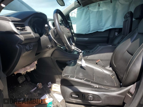 2021 GMC Acadia SLT with VIN 1GKKNMLS6MZ129235, listed as a Copart auction lot 57599215 with 91,820 mi miles and Salvage title. Bid and sale history available at DreamBid. Image 7.