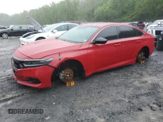 2021 Honda Accord Sport with VIN 1HGCV2F30MA033660, listed as a Copart auction lot 56395855 with 85,768 mi miles and Salvage title. Bid and sale history available at DreamBid. Image 1.
