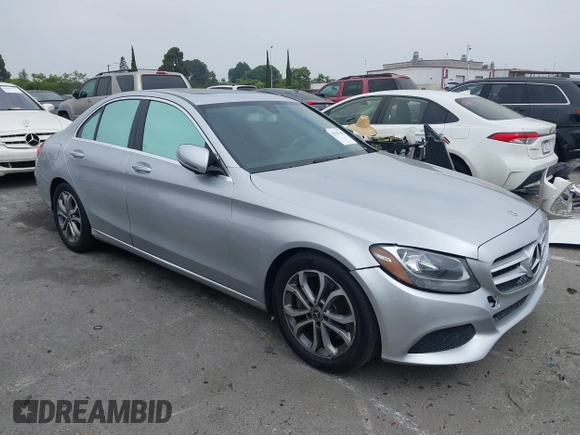 2018 Mercedes-Benz C 300 with VIN 55SWF4JB3JU254559, listed as a IAAI auction lot 42391163 with 84,439 mi miles and . Bid and sale history available at DreamBid. Image 1.