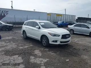 2019 Infiniti QX60 PURE with VIN 5N1DL0MM6KC569244, listed as a IAAI auction lot 41961062 with 58,972 mi miles. Bid and sale history available at carsss.com. Image 1.