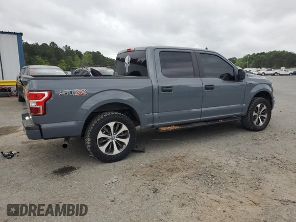2020 Ford F-150 XL with VIN 1FTEW1C5XLKE22948, listed as a Copart auction lot 51462295 with 94,782 mi miles and Salvage Title. Bid and sale history available at carsss.com. Image 3.
