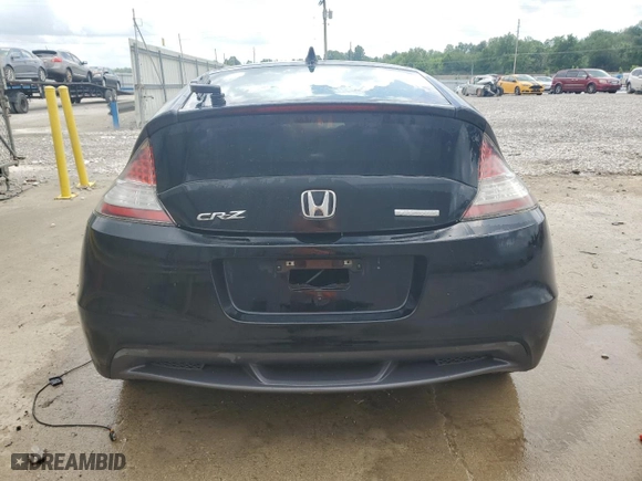 2011 Honda CR-Z EX with VIN JHMZF1D64BS001393, listed as a Copart auction lot 53170804 with 107,937 mi miles and Salvage Title. Bid and sale history available at carsss.com. Image 6.