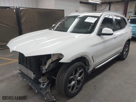 2022 BMW X3 sDrive30i with VIN 5UX43DP0XN9K11388, listed as a IAAI auction lot 41763170 with 45,782 mi miles. Bid and sale history available at carsss.com. Image 22.