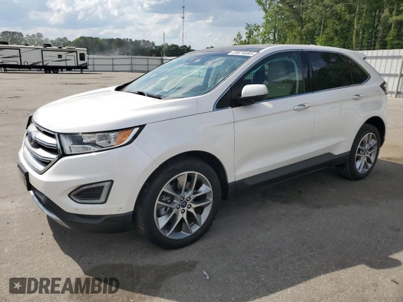 2015 Ford Edge Titanium z VIN 2FMPK4K99FBB84806, wystawiony jako Copart lot #55674085 z przebiegiem 58 442 mil mil oraz Szkoda całkowita • Salvage title. Historia ofert i sprzedaży dostępna na DreamBid. Obrazek 1.