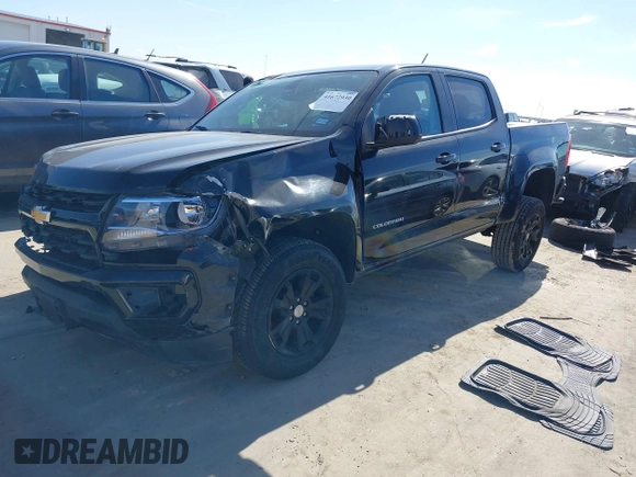 2021 Chevrolet Colorado 2WD LT with VIN 1GCGSCEN8M1127786, listed as a IAAI auction lot 41672930 with 77,381 mi miles. Bid and sale history available at carsss.com. Image 18.