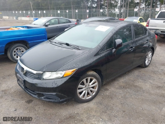 2012 Honda Civic Sdn EX with VIN 2HGFB2F80CH605263, listed as a IAAI auction lot 41881415 with 1 mi miles. Bid and sale history available at carsss.com. Image 16.