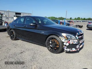 2018 Mercedes-Benz C 43 AMG with VIN 55SWF6EB9JU267340, listed as a Copart auction lot 55448435 with 80,303 mi miles and Clean Title. Bid and sale history available at carsss.com. Image 4.