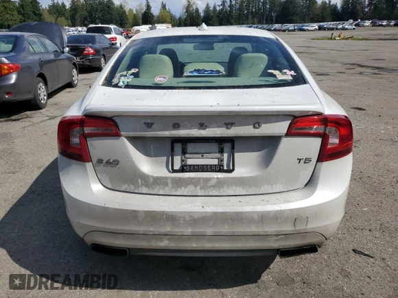 2014 Volvo S60 T5 with VIN YV1612FS1E1292779, listed as a Copart auction lot 52541875 with 168,479 mi miles and Clean Title. Bid and sale history available at carsss.com. Image 6.