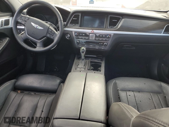 2015 Hyundai Genesis 3.8L with VIN KMHGN4JE4FU017012, listed as a Copart auction lot 48868425 with 110,981 mi miles and Salvage Title. Bid and sale history available at carsss.com. Image 8.
