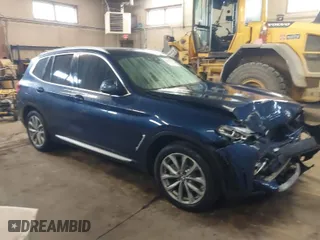 2019 BMW X3 sDrive30i with VIN 5UXTR7C58KLF28097, listed as a IAAI auction lot 41678988 with 43,760 mi miles. Bid and sale history available at carsss.com. Image 1.
