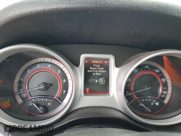 2017 Dodge Journey GT with VIN 3C4PDCEG3HT566162, listed as a Copart auction lot 58539455 with 80,369 mi miles and Salvage title. Bid and sale history available at DreamBid. Image 9.