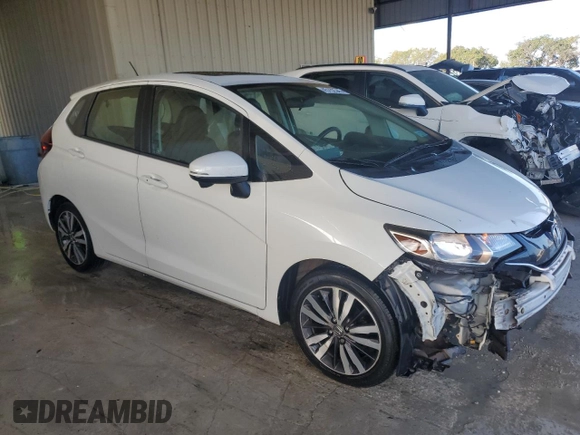 2017 Honda Fit EX-L with VIN JHMGK5H88HS019989, listed as a Copart auction lot 45152345 with 96,770 mi miles and Salvage Title. Bid and sale history available at DreamBid. Image 4.
