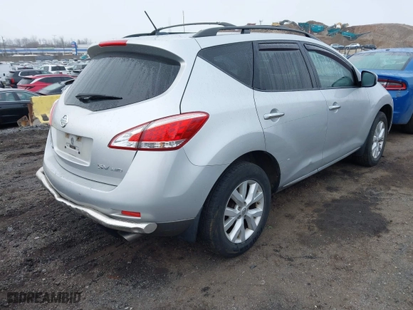 2012 Nissan Murano LE with VIN JN8AZ1MW6CW210302, listed as a IAAI auction lot 41843699 with 125,787 mi miles. Bid and sale history available at carsss.com. Image 4.