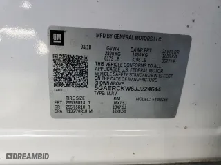 2018 Buick Enclave Premium with VIN 5GAERCKW6JJ224644, listed as a Copart auction lot 48723555 with 0 mi miles and Salvage Title. Bid and sale history available at carsss.com. Image 13.