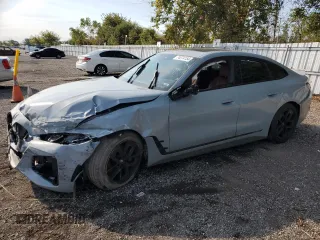 2022 BMW 4 Series M440i xDrive z VIN WBA13AW06NFM17133, wystawiony jako Copart lot #74074154 z przebiegiem Nie podano mil oraz Szkoda całkowita • Salvage title. Historia ofert i sprzedaży dostępna na DreamBid. Obrazek 1.