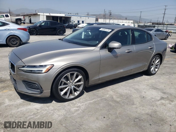 2019 Volvo S60 Momentum with VIN 7JR102FK0KG003906, listed as a Copart auction lot 59593124 with 65,761 mi miles and Salvage Title. Bid and sale history available at carsss.com. Image 1.