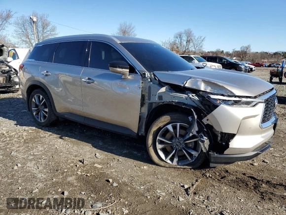 2023 Infiniti QX60 Luxe z VIN 5N1DL1FSXPC367774, wystawiony jako Copart lot #50039935 z przebiegiem 36 379 mil mil oraz Szkoda całkowita • Salvage title. Historia ofert i sprzedaży dostępna na DreamBid. Obrazek 4.