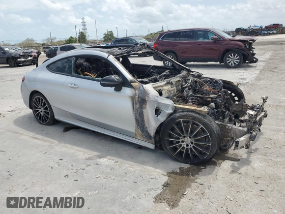 2018 Mercedes-Benz C 43 AMG with VIN WDDWJ6EB6JF660956, listed as a Copart auction lot 50993135 with Not Provided miles and Non Repairable. Bid and sale history available at DreamBid. Image 4.