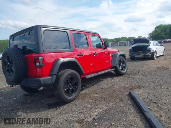 2020 Jeep Wrangler Unlimited Freedom with VIN 1C4HJXDG5LW282721, listed as a IAAI auction lot 42268956 with 47,245 mi miles and . Bid and sale history available at DreamBid. Image 4.