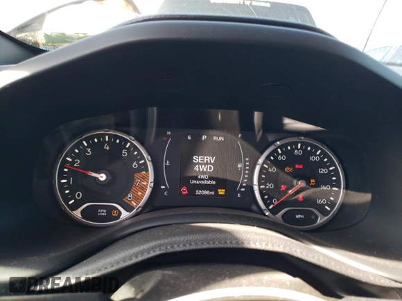 2020 Jeep Renegade Latitude with VIN ZACNJBBB3LPL26951, listed as a Copart auction lot 88092055 with 52,096 mi miles and Salvage Title. Bid and sale history available at carsss.com. Image 9.