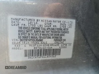 2016 Nissan Versa S with VIN 3N1CN7APXGL854562, listed as a Copart auction lot 60080515 with 156,360 mi miles and Salvage title. Bid and sale history available at DreamBid. Image 12.