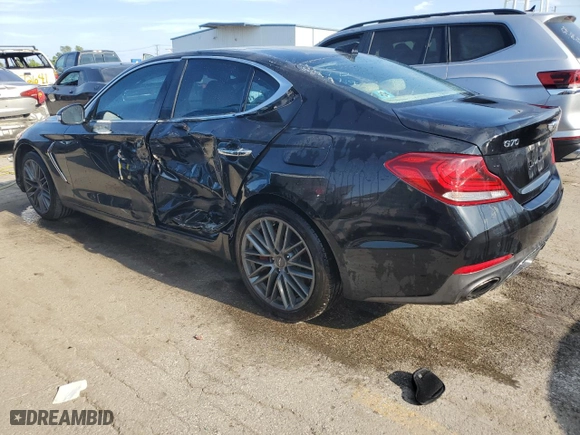 2019 Genesis G70 3.3T Advanced with VIN KMTG74LE3KU020328, listed as a Copart auction lot 65583944 with 153,662 mi miles and Salvage Title. Bid and sale history available at carsss.com. Image 2.