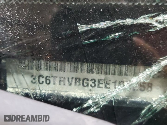 2014 Ram ProMaster Cargo with VIN 3C6TRVBG3EE105258, listed as a Copart auction lot 42747285 with Not Provided miles and Salvage Title. Bid and sale history available at DreamBid. Image 14.