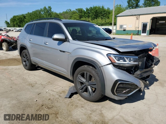 2021 Volkswagen Atlas SE with VIN 1V2RR2CA9MC524540, listed as a Copart auction lot 57442625 with 94,820 mi miles and Salvage title. Bid and sale history available at DreamBid. Image 4.
