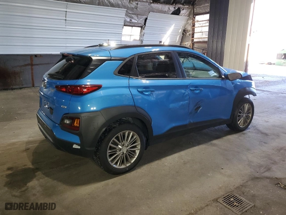 2018 Hyundai Kona SEL with VIN KM8K6CAA2JU084974, listed as a Copart auction lot 80523984 with 63,392 mi miles and Salvage Title. Bid and sale history available at carsss.com. Image 3.