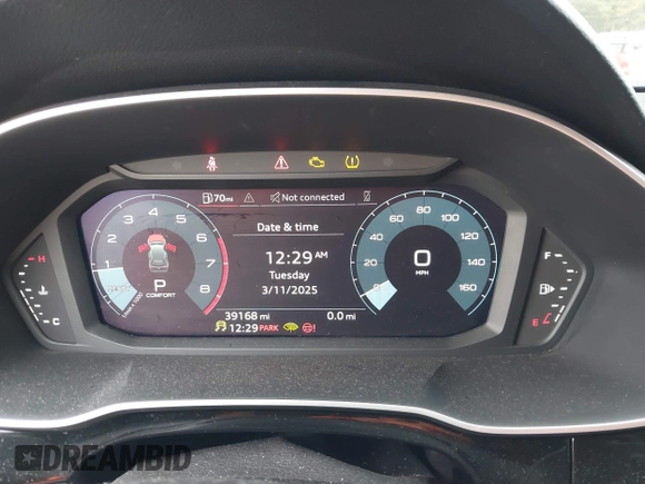 2022 Audi Q3 Premium with VIN WA1AUCF37N1096376, listed as a IAAI auction lot 41803368 with 39,168 mi miles and . Bid and sale history available at DreamBid. Image 7.