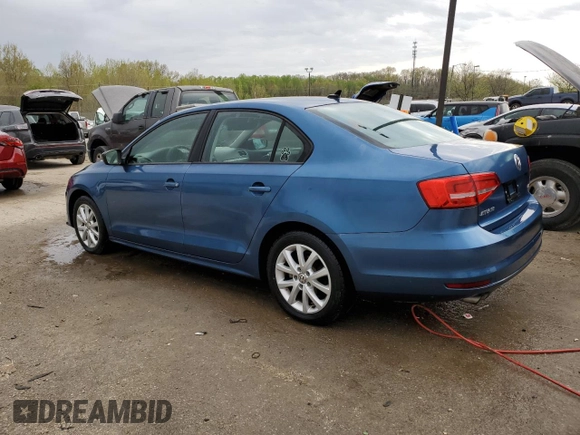 2015 Volkswagen Jetta SE with VIN 3VWD17AJXFM298414, listed as a Copart auction lot 53282975 with 69,452 mi miles and Non repairable. Bid and sale history available at DreamBid. Image 2.