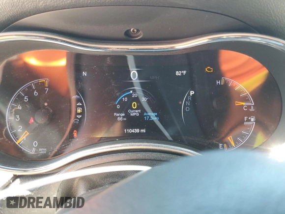 2016 Jeep Grand Cherokee Limited 75th Anniversary with VIN 1C4RJFBG7GC411146, listed as a Copart auction lot 53328675 with 110,439 mi miles and Salvage Title. Bid and sale history available at DreamBid. Image 9.