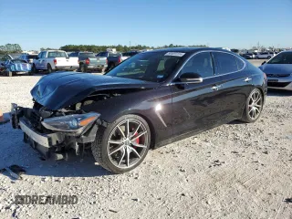 2019 Genesis G70 3.3T Advanced with VIN KMTG34LE0KU019519, listed as a Copart auction lot 80455204 with 72,745 mi miles and Salvage Title. Bid and sale history available at carsss.com. Image 1.