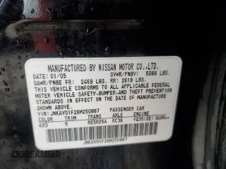 2006 Infiniti M with VIN JNKAY01F26M250887, listed as a Copart auction lot 51510545 with 189,152 mi miles and Clean Title. Bid and sale history available at carsss.com. Image 12.