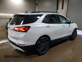 2023 Chevrolet Equinox RS with VIN 3GNAXWEG9PS110886, listed as a Copart auction lot 52318225 with 28,557 mi miles and Salvage title. Bid and sale history available at DreamBid. Image 3.